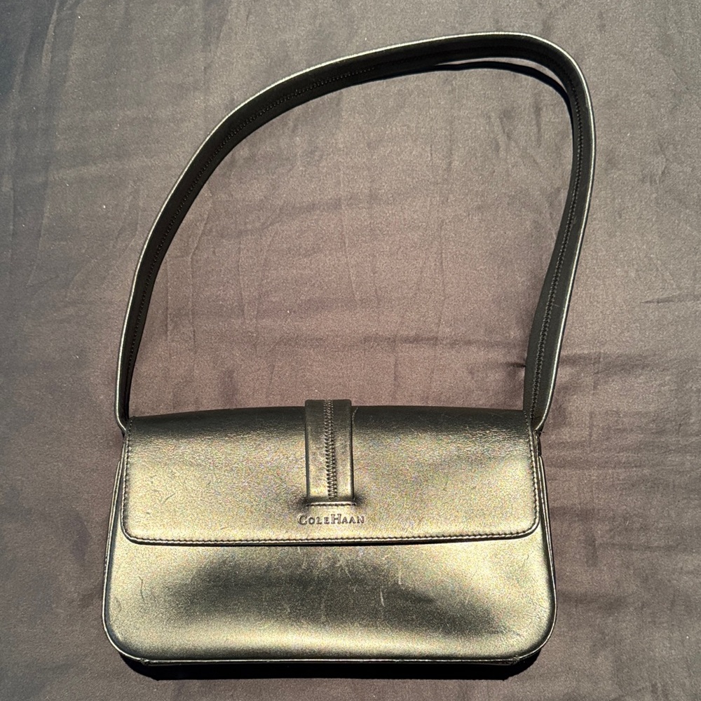 Cole Haan Black Leather Shoulder Bag preowned non smoking home beautiful